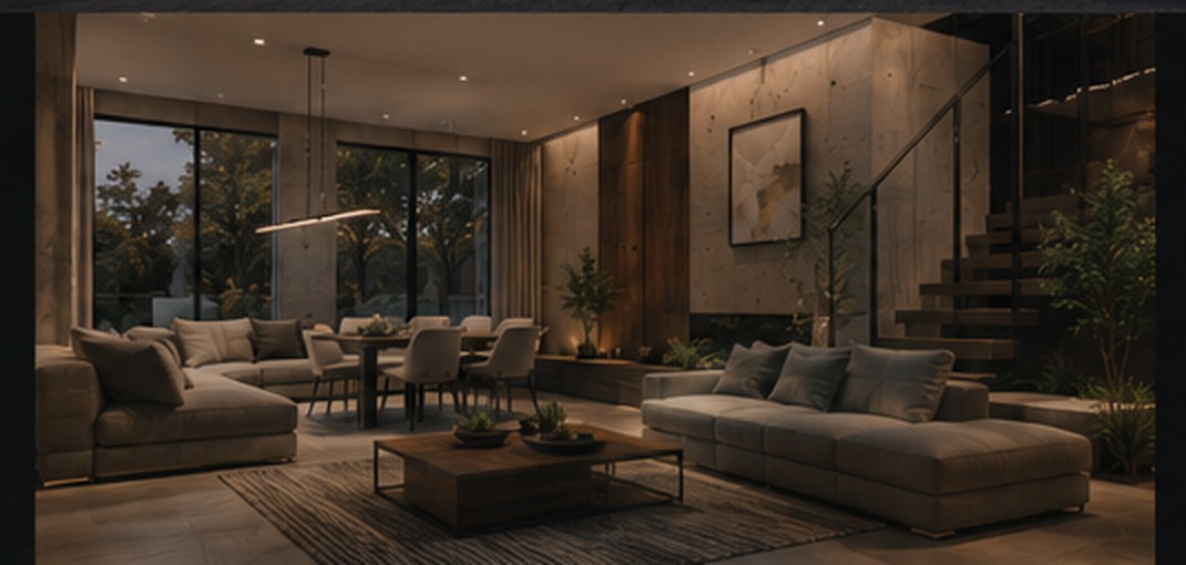 Interior residencial contemporáneo